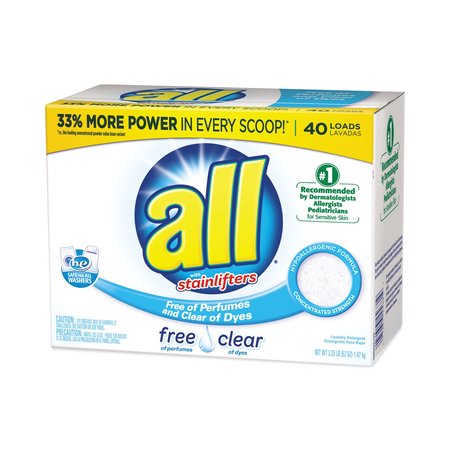 All Laundry Detergent, 52 oz Box, Powder, Unscented, 6 PK 45681